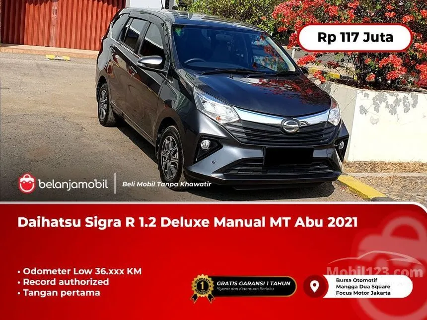 Jual Mobil Daihatsu Sigra 2021 R Deluxe 1.2 di DKI Jakarta Manual MPV Abu