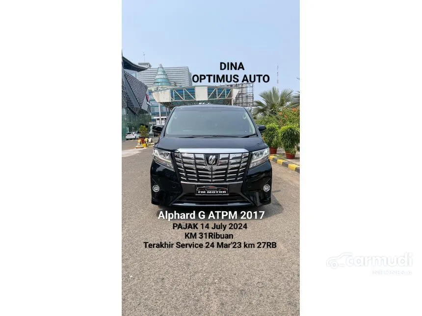 Jual Mobil Toyota Alphard 2017 G 2.5 di Jawa Barat Automatic Van Wagon Hitam Rp 730.000.000