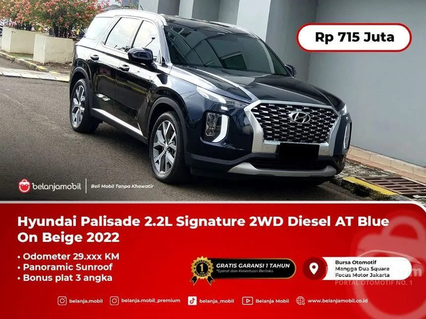 Jual Mobil Hyundai Palisade 2022 Signature 2.2 di DKI Jakarta Automatic SUV Biru Rp 815.000.000