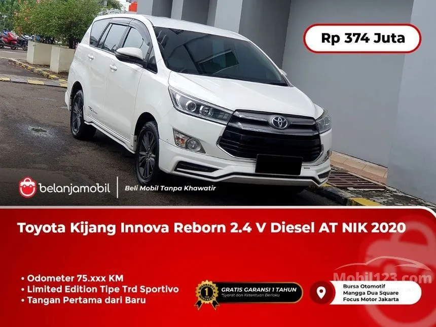 Jual Mobil Toyota Kijang Innova 2020 V 2.4 di DKI Jakarta Automatic MPV Putih Rp 374.000.000