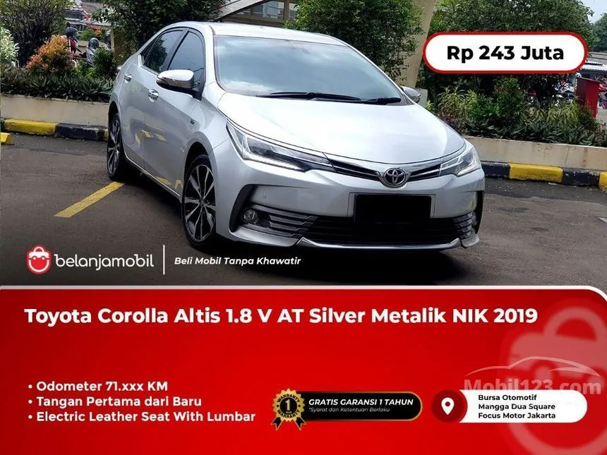 Jual Mobil Toyota Corolla Altis 2019 V 1.8 di DKI Jakarta Automatic Sedan Silver Rp 243.000.000