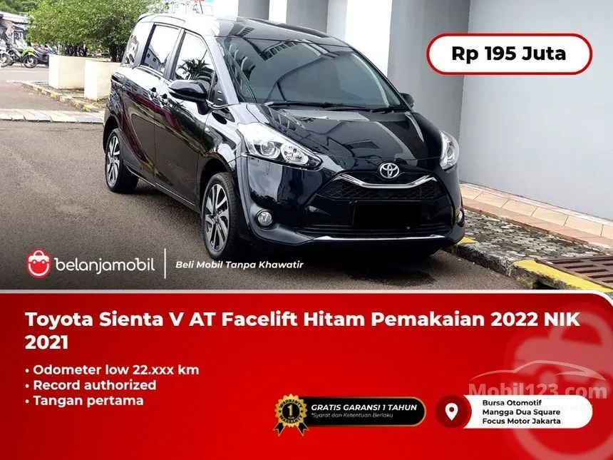 Jual Mobil Toyota Sienta 2021 V 1.5 di DKI Jakarta Automatic MPV Hitam Rp 195.000.000
