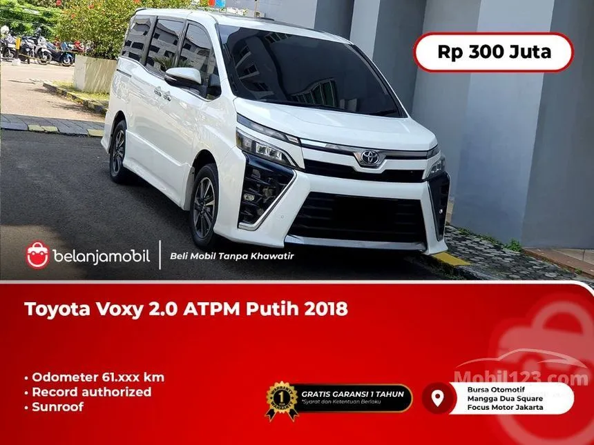 Jual Mobil Toyota Voxy 2018 2.0 di DKI Jakarta Automatic MPV Putih Rp 300.000.000