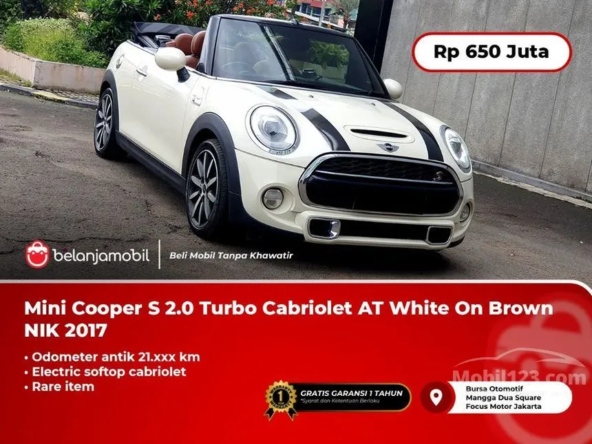 Jual Mobil MINI Cabrio 2017 Cooper S 2.0 di Jawa Barat Automatic Convertible Putih Rp 650.000.000
