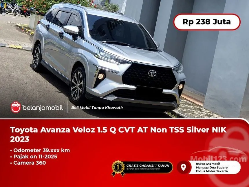 Jual Mobil Toyota Veloz 2023 Q (Non Premium Color) 1.5 di Banten Automatic MPV Silver Rp 238.000.000