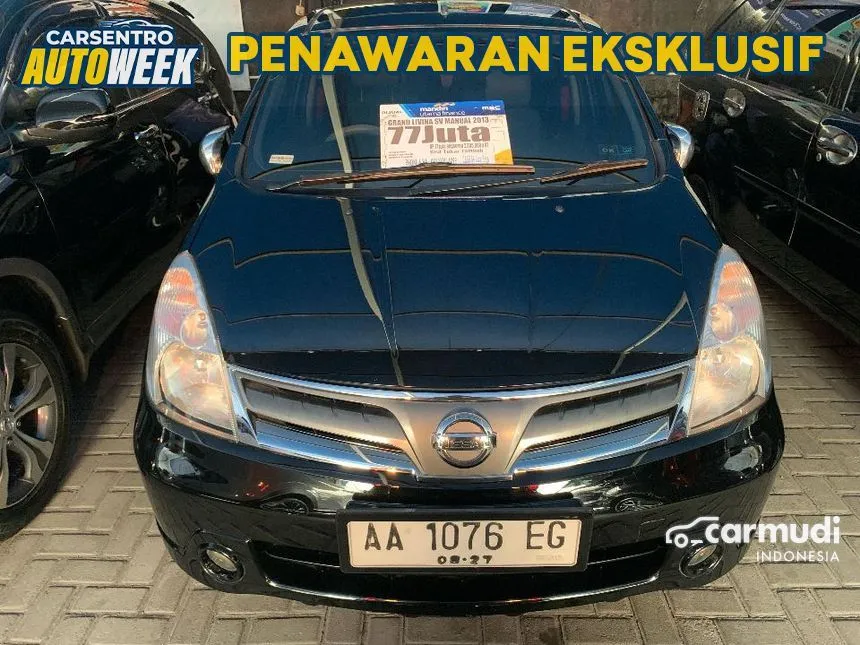 Jual Mobil Nissan Grand Livina 2013 SV 1.5 di Yogyakarta Manual MPV Hitam Rp 77.000.000