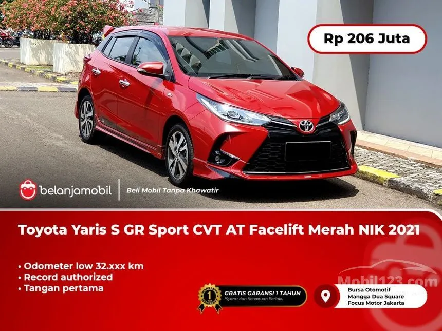 Jual Mobil Toyota Yaris 2021 S GR Sport 1.5 di DKI Jakarta Automatic Hatchback Merah Rp 206.000.000