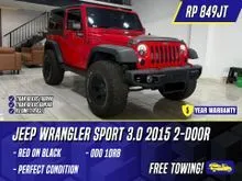 2015 Jeep Wrangler 3.0 Sport X SUV Red on Black 2 Door Merah