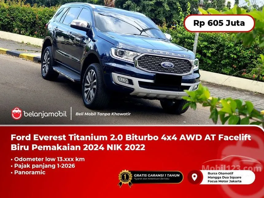 Jual Mobil Ford Everest 2022 Titanium 4X4 Bi
