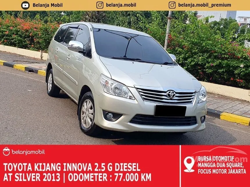 Jual Mobil Toyota Kijang Innova 2013 G 2.5 di DKI Jakarta Automatic MPV Silver Rp 222.000.000