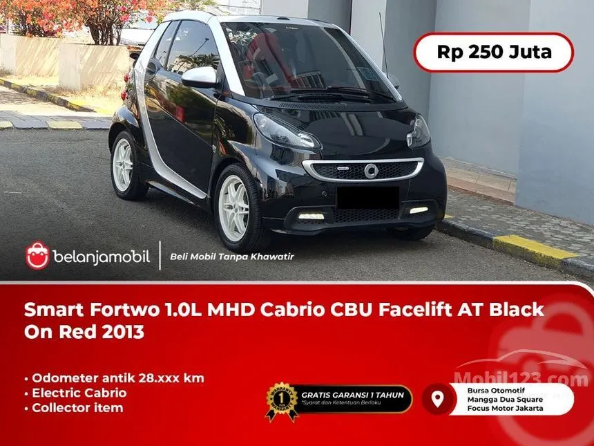 Jual Mobil smart fortwo 2013 Passion 1.0 di Banten Automatic Convertible Hitam Rp 250.000.000