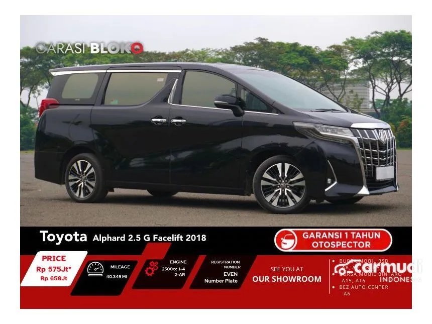 2018 Toyota Alphard G MPV