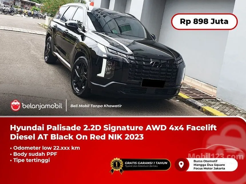 Jual Mobil Hyundai Palisade 2023 Signature 4WD 2.2 di DKI Jakarta Automatic SUV Hitam Rp 898.000.000