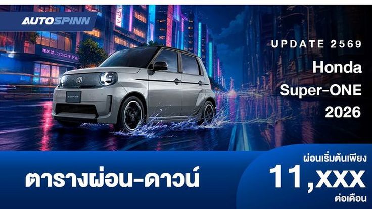 ตารางผ่อน Honda Super-ONE รถยนต์ไฟฟ้าใหม่