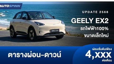 ตารางผ่อน GEELY EX2 รถไฟฟ้า100% ขนาดเล็กใหม่