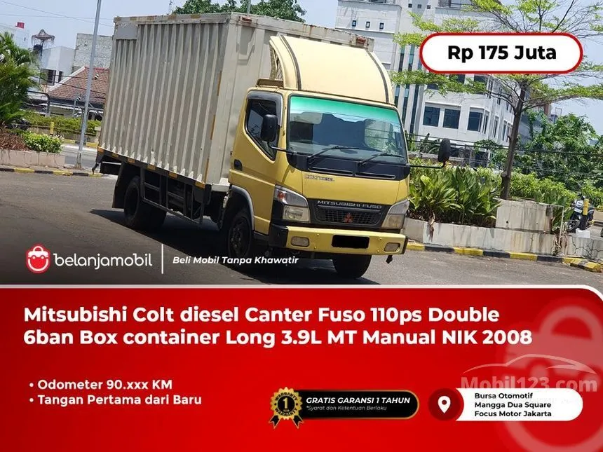 Jual Mobil Mitsubishi Colt Diesel 2008 FE73 110PS (6 Wheels) 3.9 di Banten Manual Lorry Kuning Rp 175.000.000