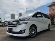 2017 Toyota Vellfire 2.5 G Van Wagon ATPM TOTAL DP 225JT White On Black Km 17Rb Super Antik Service Record Kondisi Mulus Like New TOTAL DP RINGAN
