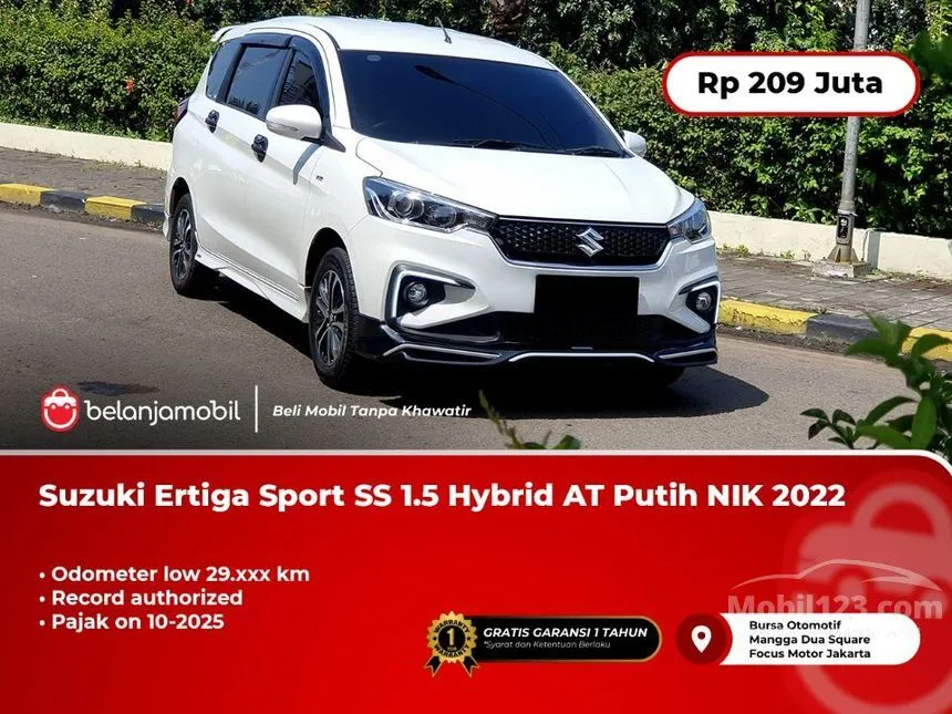 Jual Mobil Suzuki Ertiga 2022 Hybrid SS 1.5 di DKI Jakarta Automatic MPV Putih Rp 209.000.000