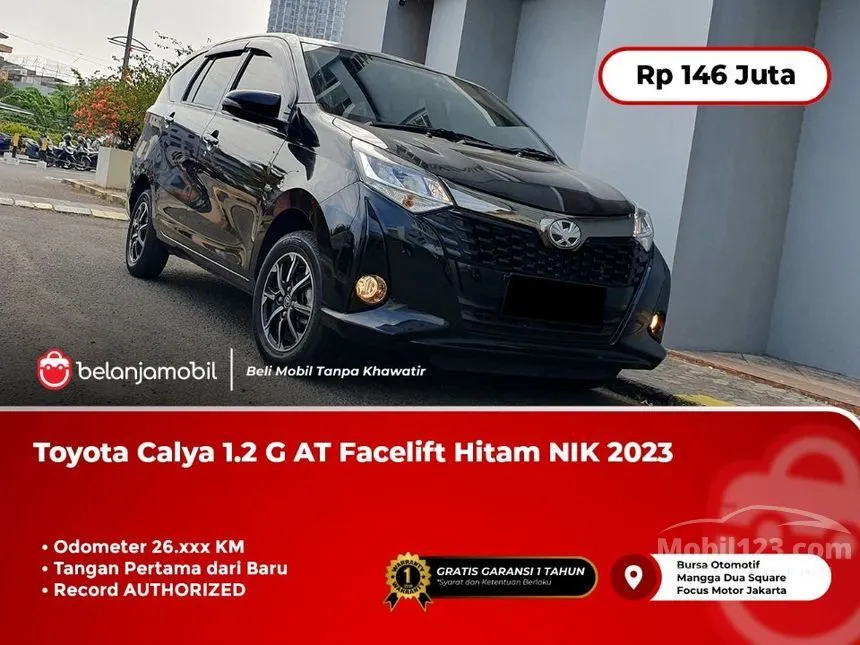 Jual Mobil Toyota Calya 2023 G 1.2 di DKI Jakarta Automatic MPV Hitam Rp 146.000.000