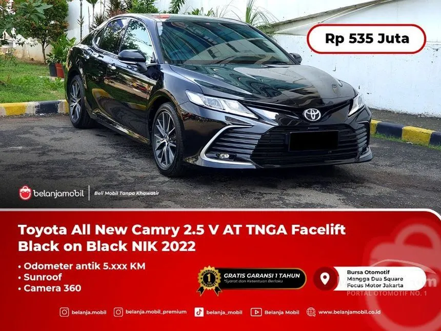 Jual Mobil Toyota Camry 2022 V 2.5 di DKI Jakarta Automatic Sedan Hitam Rp 535.000.000