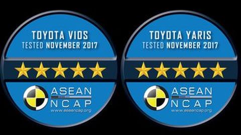 วีออส-ยาริส ผ่านมาตรฐาน ASEAN NCAP 5 ดาว
