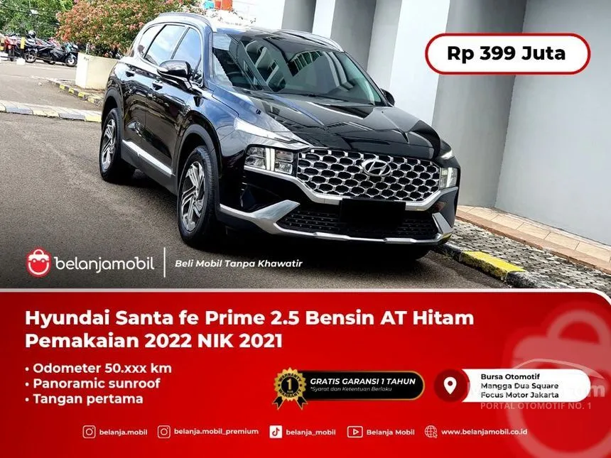 Jual Mobil Hyundai Santa Fe 2021 Prime 2.2 di DKI Jakarta Automatic SUV Hitam Rp 399.000.000