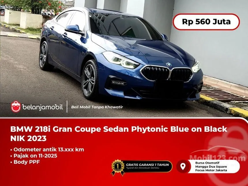 Jual Mobil BMW 218i 2023 Gran Coupe Sport 1.5 di DKI Jakarta Automatic Coupe Biru Rp 560.000.000