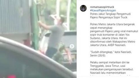 Berkat Kamera E-TLE, Polisi Tangkap Pengemudi Pajero yang Pukul Sopir Truk