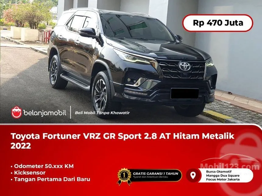 Jual Mobil Toyota Fortuner 2022 GR Sport 4X2 2.8 di DKI Jakarta Automatic SUV Hitam Rp 470.000.000