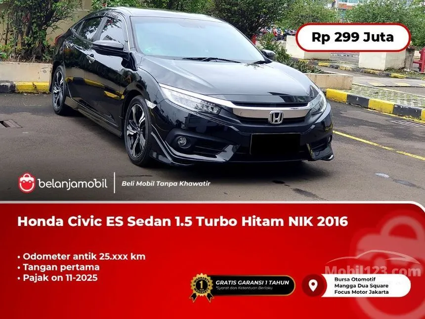 Jual Mobil Honda Civic 2016 ES 1.5 di DKI Jakarta Automatic Sedan Hitam Rp 299.000.000