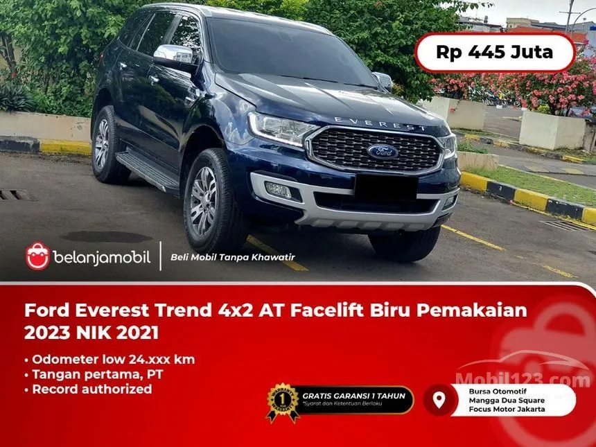 Jual Mobil Ford Everest 2021 Trend 4X2 2.2 di DKI Jakarta Automatic SUV Biru Rp 445.000.000