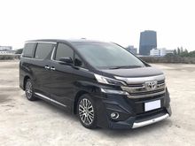 Toyota vellfire 2.5l G limited tahun 2017 istimewa