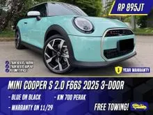 2024 MINI Cooper 2.0 S 3 Door Hatchback F66S Blue on Black Biru 2 Door