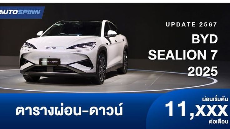 ตารางผ่อน BYD Sealion 7 2025 เอสยูวีไฟฟ้า