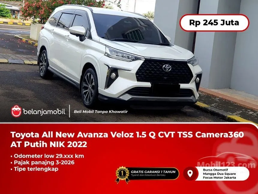 Jual Mobil Toyota Veloz 2022 Q (Premium Color) 1.5 di DKI Jakarta Automatic MPV Putih Rp 245.000.000