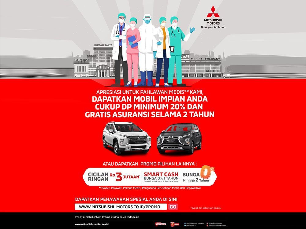 Tenaga Medis Bisa Beli Mobil Mitsubishi dengan DP Ringan