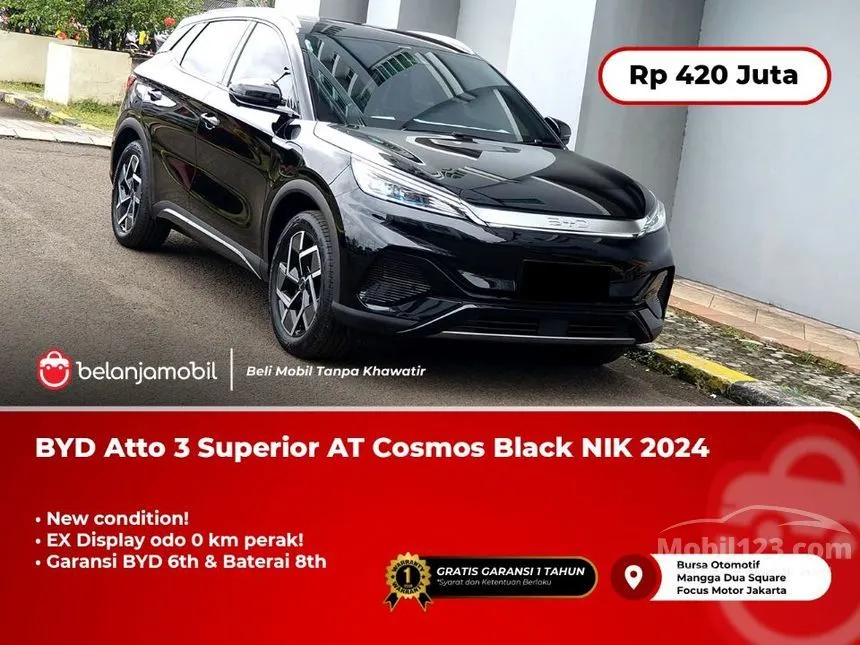 Jual Mobil BYD Atto 3 2024 Superior di DKI Jakarta Automatic SUV Hitam Rp 420.000.000