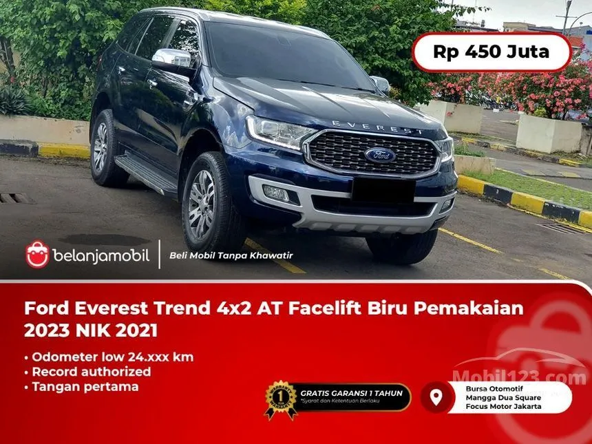 Jual Mobil Ford Everest 2021 Trend 4X2 2.2 di DKI Jakarta Automatic SUV Biru Rp 450.000.000