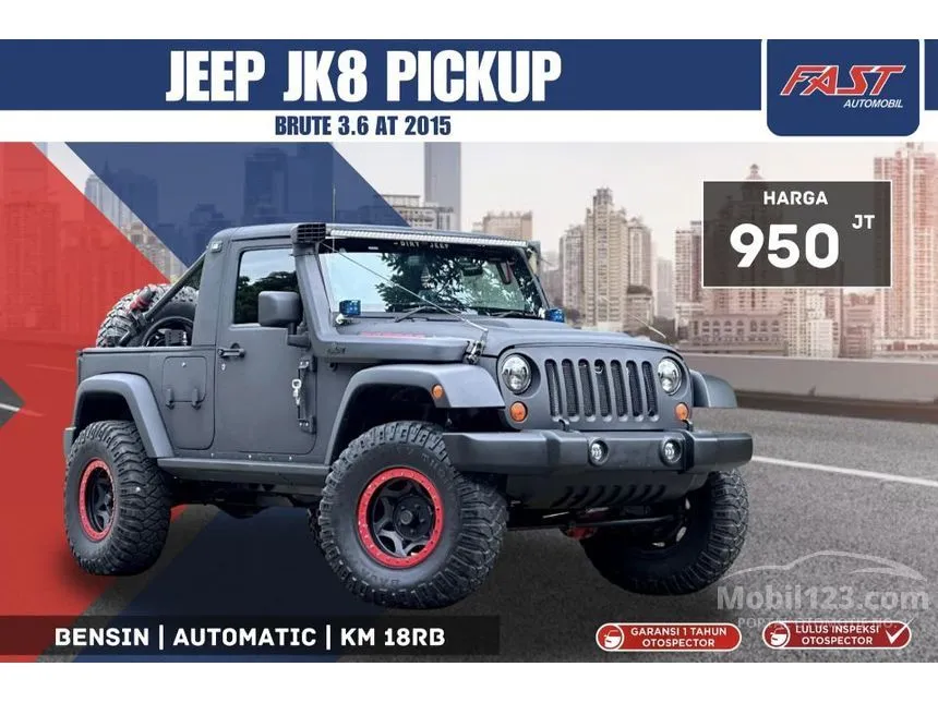 Jual Mobil Jeep Wrangler 2015 Brute Dual Cab 3.6 di DKI Jakarta Automatic SUV Hitam Rp 950.000.000