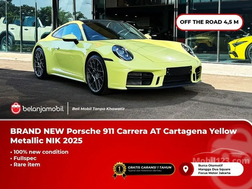 Jual Mobil Porsche 911 2024 Carrera 3.0 di DKI Jakarta Automatic Coupe Kuning Rp 4.500.000.000