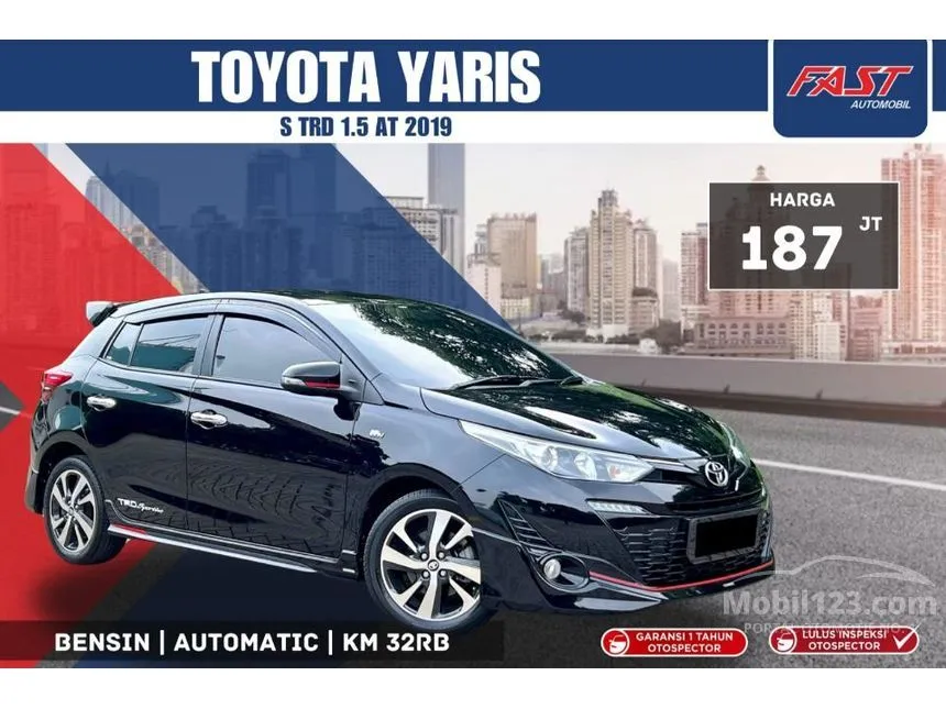Jual Mobil Toyota Yaris 2019 TRD Sportivo 1.5 di DKI Jakarta Automatic Hatchback Hitam Rp 187.000.000