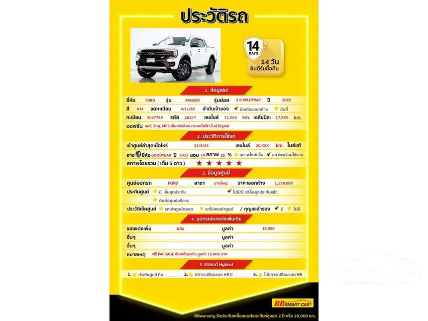 2022 Ford RANGER WildTrak Hi-Rider Bi-Turbo Pickup