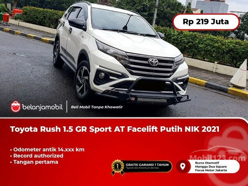 Jual Mobil Toyota Rush 2021 GR Sport 1.5 di Jawa Barat Automatic SUV Putih Rp 219.000.000