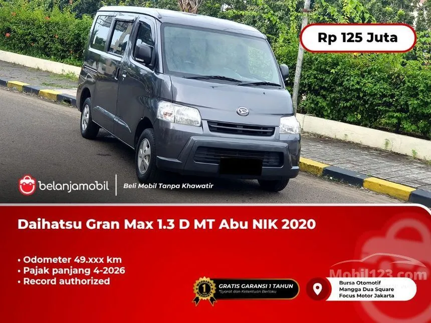 Jual Mobil Daihatsu Gran Max 2020 Mini Bus D Front Facing 1.3 di DKI Jakarta Manual Van Abu