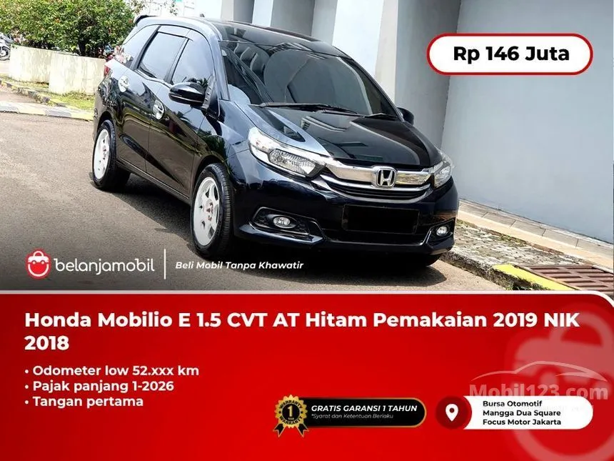 Jual Mobil Honda Mobilio 2018 E 1.5 di DKI Jakarta Automatic MPV Hitam Rp 146.000.000