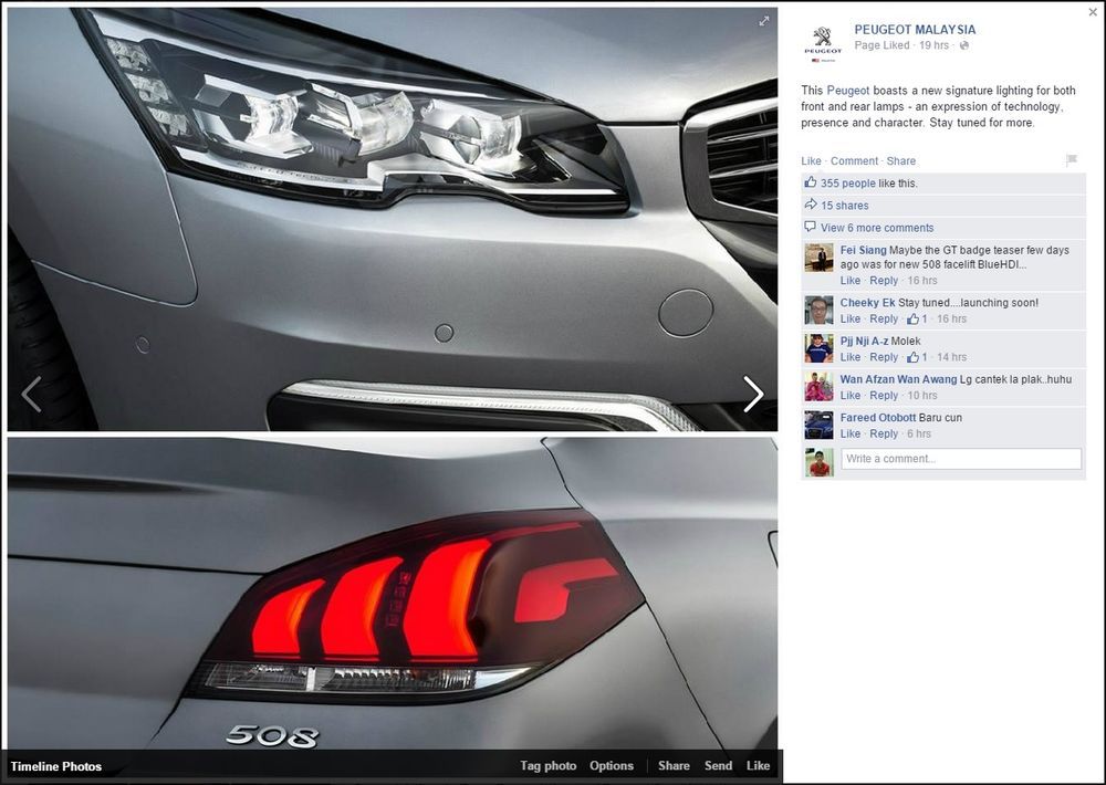 2015 Peugeot 508 Facelift Teased On Local Facebook Page: Malaysian Debut Soon?