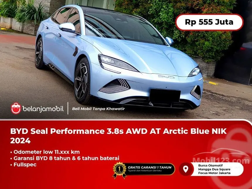Jual Mobil BYD Seal 2024 Performance AWD di DKI Jakarta Automatic Sedan Biru Rp 555.000.000