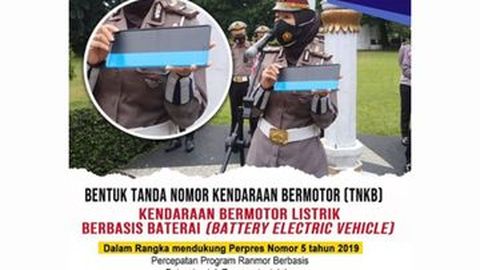 Plat Nomor Kendaraan Listrik Desainnya Berbeda, Ini Tampilannya