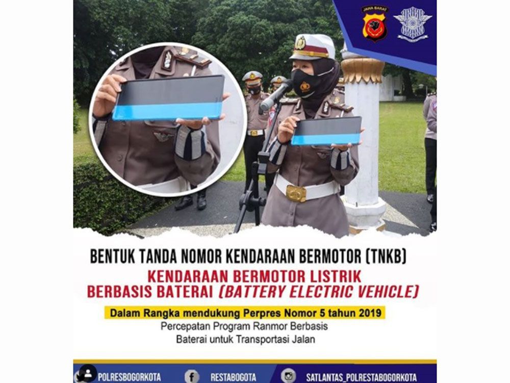 Plat Nomor Kendaraan Listrik Desainnya Berbeda, Ini Tampilannya