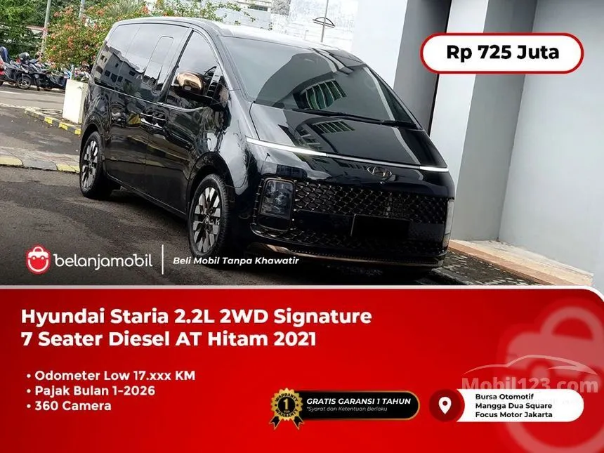 Jual Mobil Hyundai Staria 2021 Signature 7 2.2 di Jawa Barat Automatic Wagon Hitam Rp 720.000.000